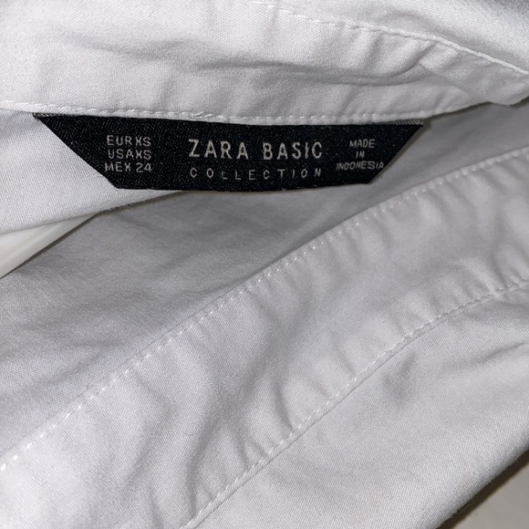 Zara XS White Tie Neck Blouse - Picture 2 of 13